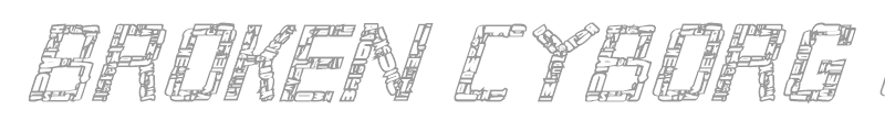 Broken Cyborg Outline Italic